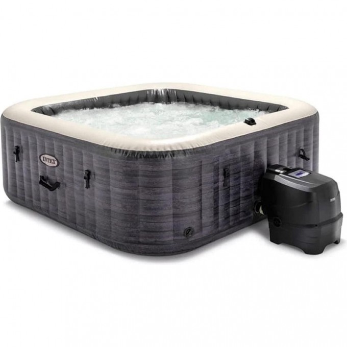 СПА-бассейн INTEX "GREYSTONE DELUXE" 175х71см 795л квадратный аэромассаж